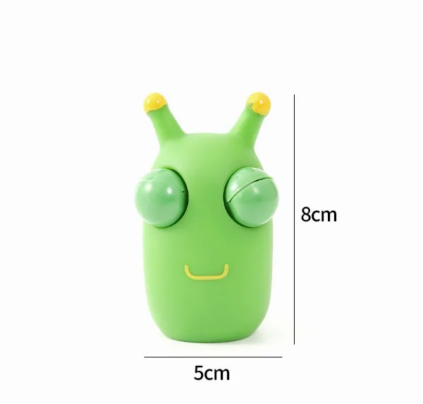 Funny Eyeball || Mini Stress Relief Worm Toy Silicone & PU Decompression Ornament with Music for Kids