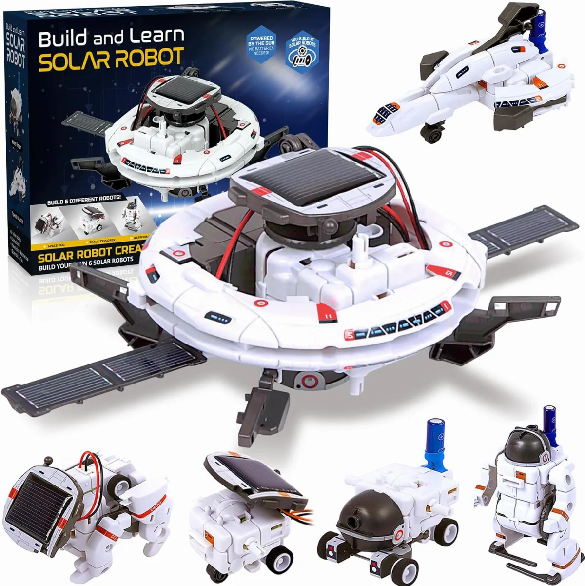 6-in-1 Solar Robot Building Kit for Boys Aged 8-13 || Educational Robotic Toys for Kids || Science Kits STEM Toys Birthday Gifts for 8 9 10 11 12 Years Old Boys Girls Teens